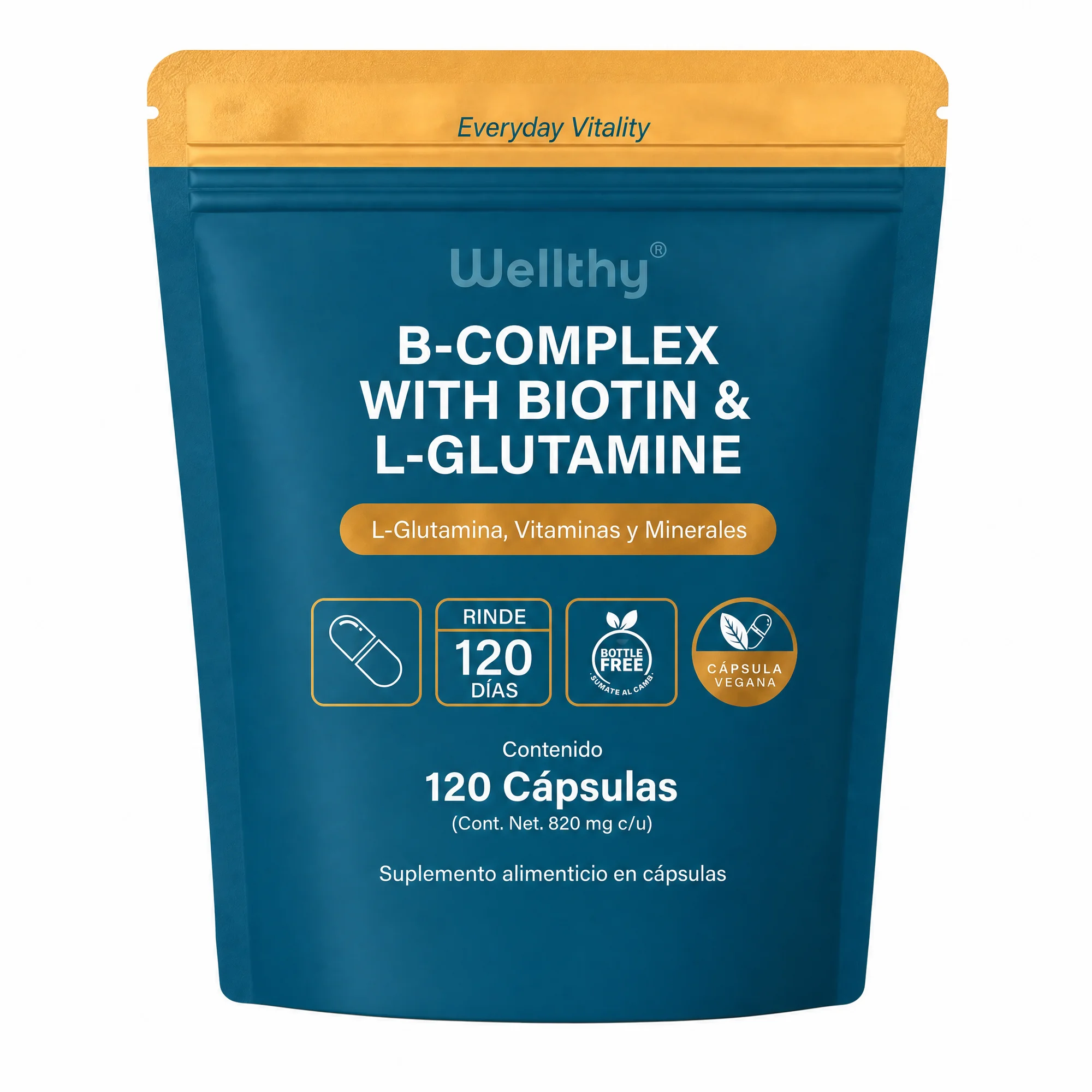 B-Complex con Biotina y L-Glutamina